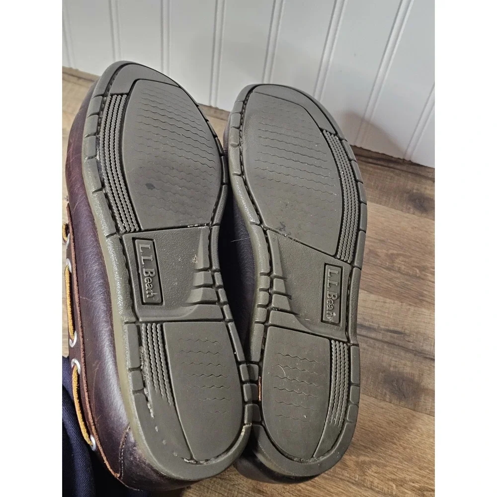 L.L Bean Signature Premium Leather Men's  Boat Shoes El Salvador Men's Size 11 D